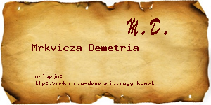 Mrkvicza Demetria névjegykártya